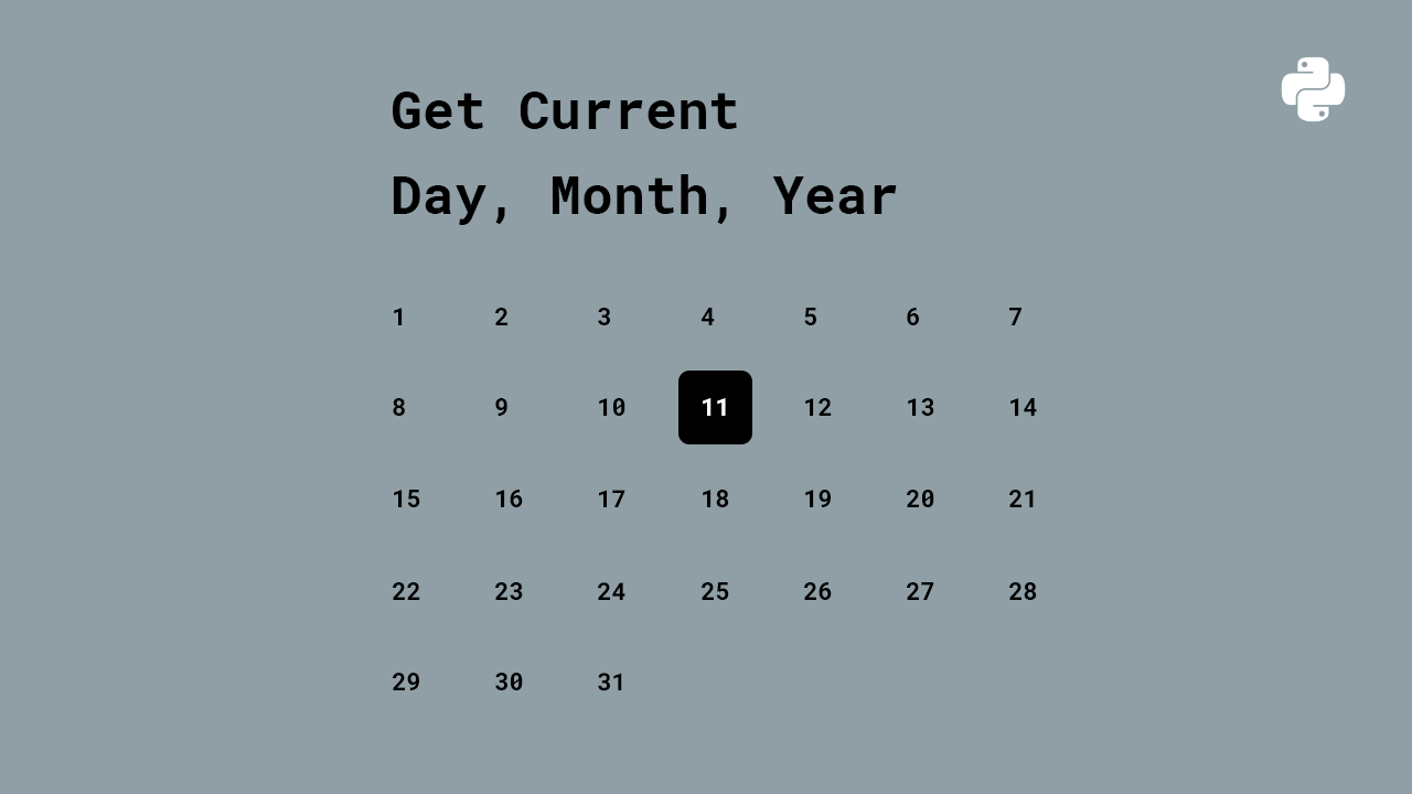 Python Get Current Date