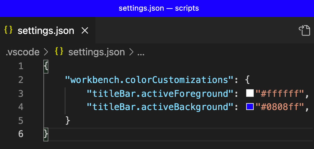 VS Code Custom Title Bar