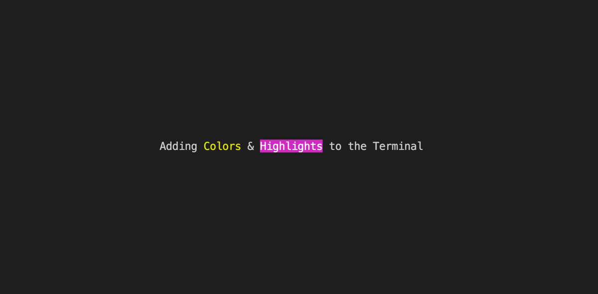 How to add color to your Terminal output