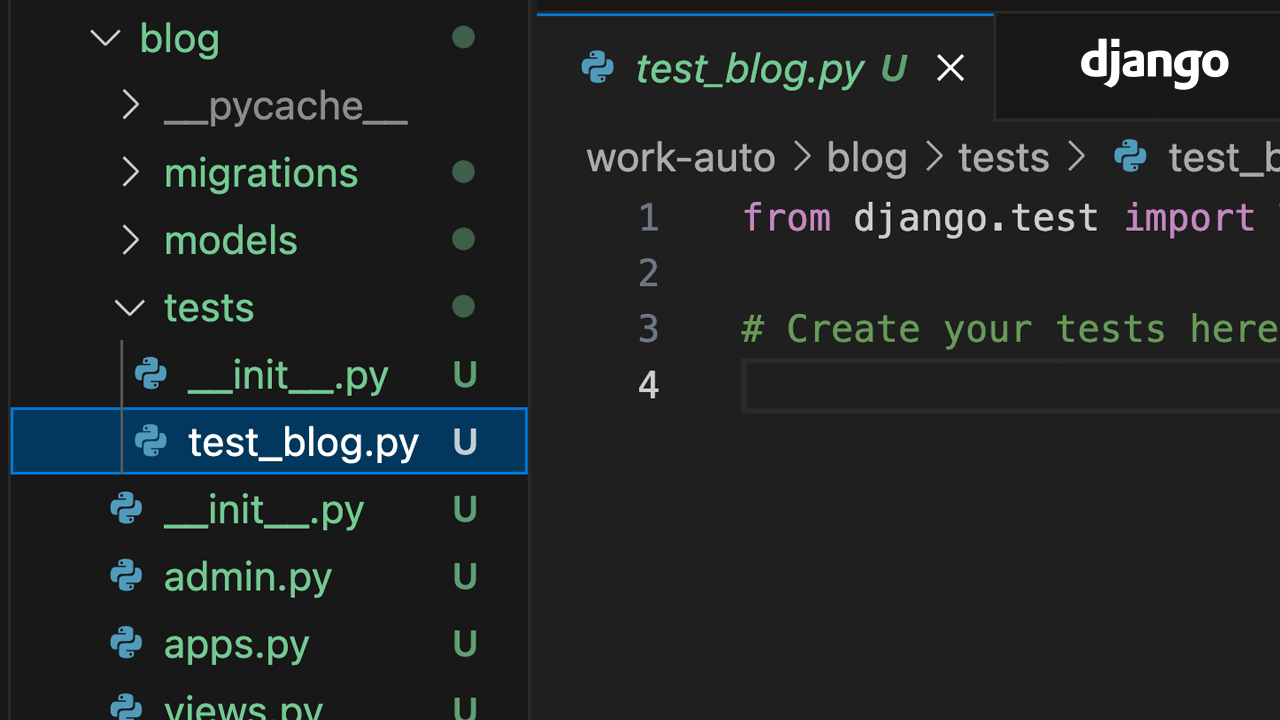 Put Django Tests in Their Own Folder