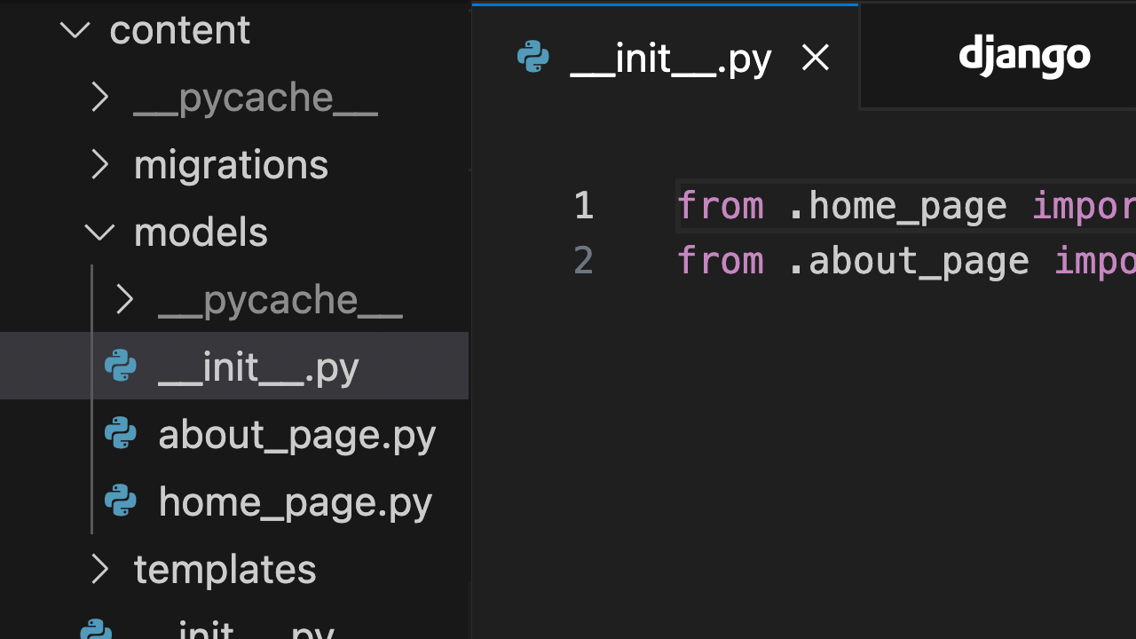 Django Models Folder Structure